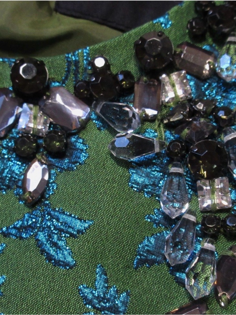 J. Crew collection embellished metallic teal sheath dress - Picture 5 of 5
